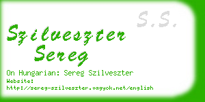 szilveszter sereg business card